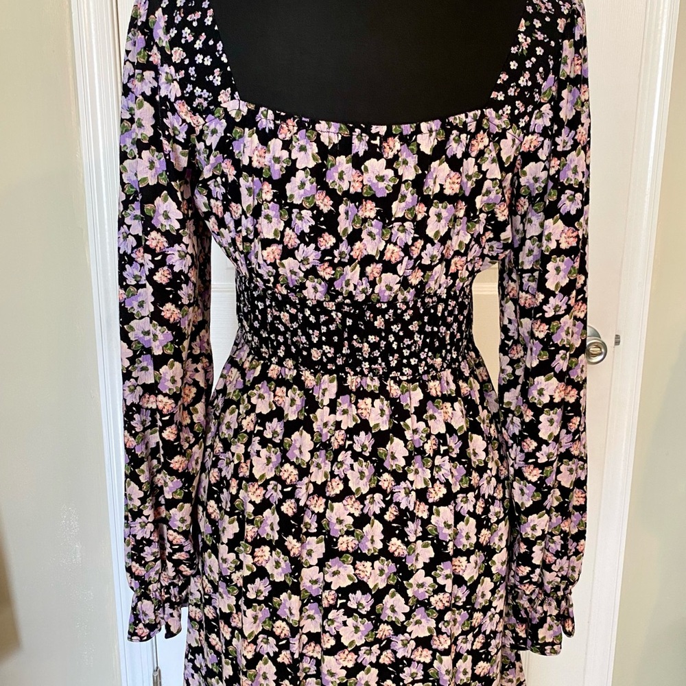 SO Floral Long Sleeve Dress - Size L
